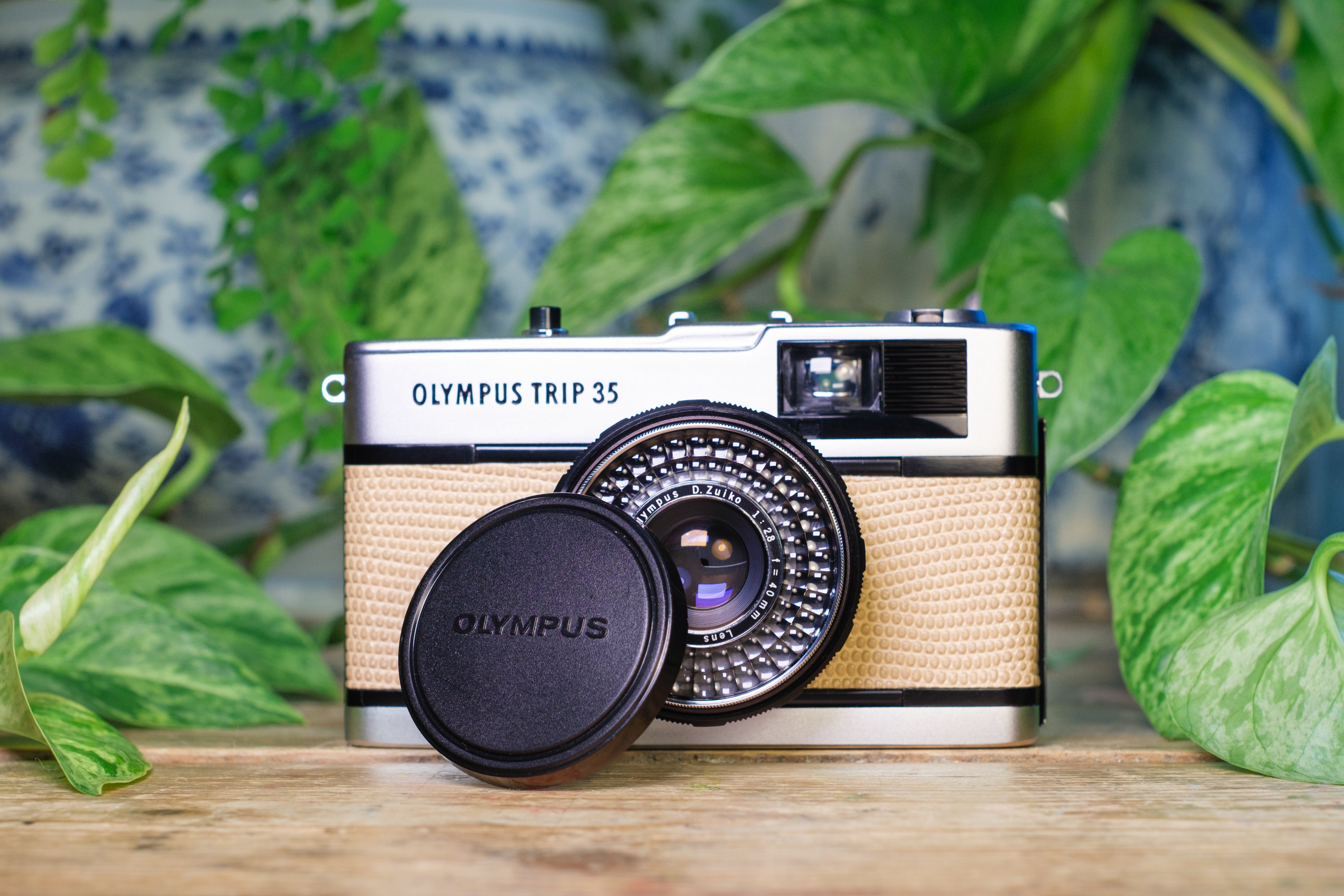 Olympus Trip 35 Vintage 35mm Film Camera - Sand Beige | Lovingly Refurbished and Fully Tested