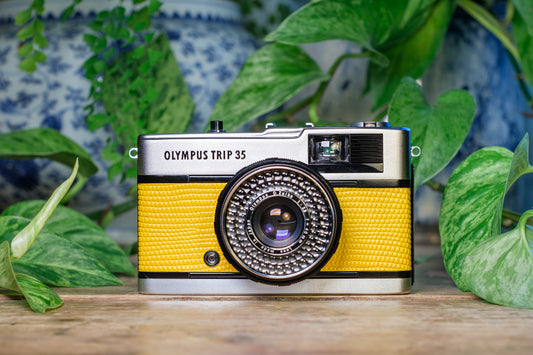 Olympus Trip 35 Vintage 35mm Film Camera - Sunshine Yellow | Tested & Fully Refurbished | 100 Day Guarantee