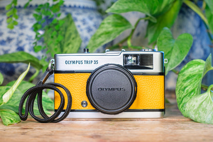 Olympus Trip 35 Vintage 35mm Film Camera - Golden Yellow | Tested & Fully Refurbished | 100 Day Guarantee