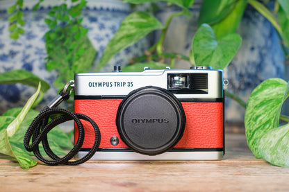 Olympus Trip 35 Vintage 35mm Film Camera - Red | Tested & Fully Refurbished | 100 Day Guarantee