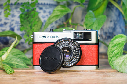 Olympus Trip 35 Vintage 35mm Film Camera - Red | Tested & Fully Refurbished | 100 Day Guarantee