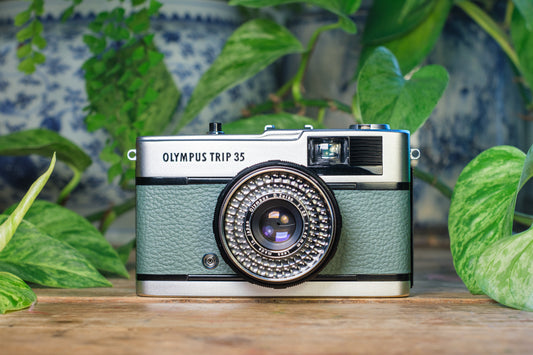Olympus Trip 35 Vintage 35mm Film Camera - Forest Slate Green | Tested & Fully Refurbished | 100 Day Guarantee